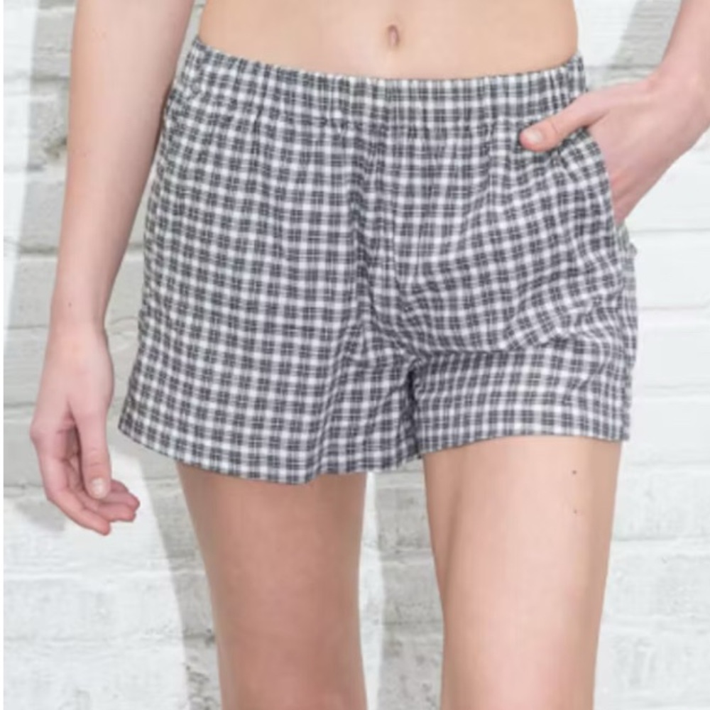 Brandy Melville Black and White Checkered Shorts